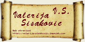 Valerija Šišaković vizit kartica